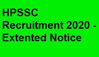 HPSSC Recruitment 2020 – Extented Notice
