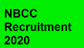 NBCC Recruitment 2020 Marketing Executive