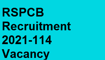RSPCB Recruitment 2021