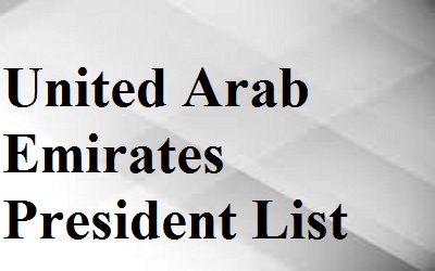 United Arab Emirates President List