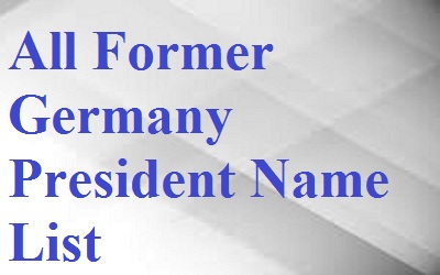 Germany President Name List