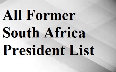 South Africa President List