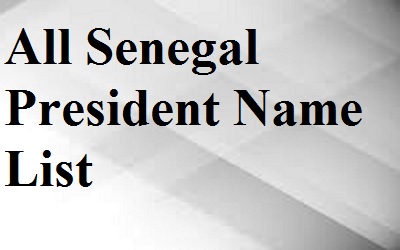 Senegal President List