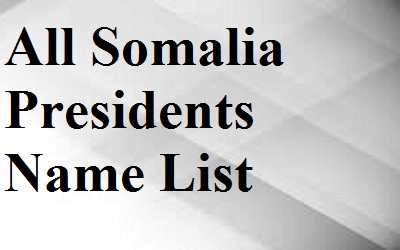 Somalia President Name List