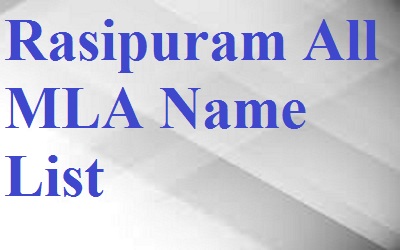 Rasipuram EX MLA List
