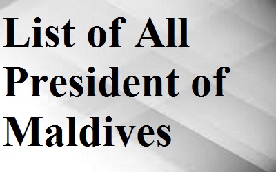 Presidents of Maldives