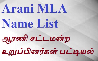 Arani EX MLA List